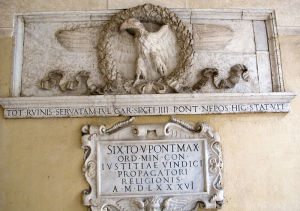 Aquila imperiale romana, I-II sec.,  forse dal Foro Traiano, portico della Basilica dei Santi Apostoli, Roma