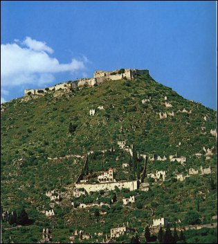 Veduta delle rovine di Mistr